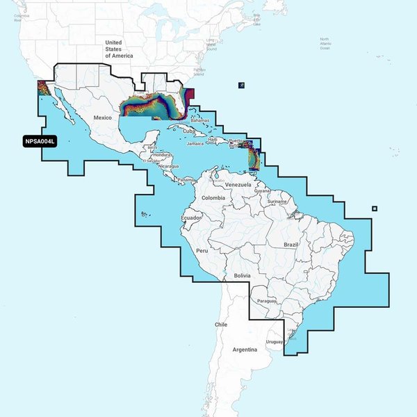 Navionics Platinum+ NPSA004L - Mexico, Caribbean to Brazil 010-C1364-40